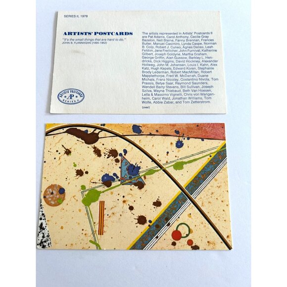 Pat Adams, Remarks Artists' Postcards Series II 1978 - Mixed Media - Picture 3 of 6